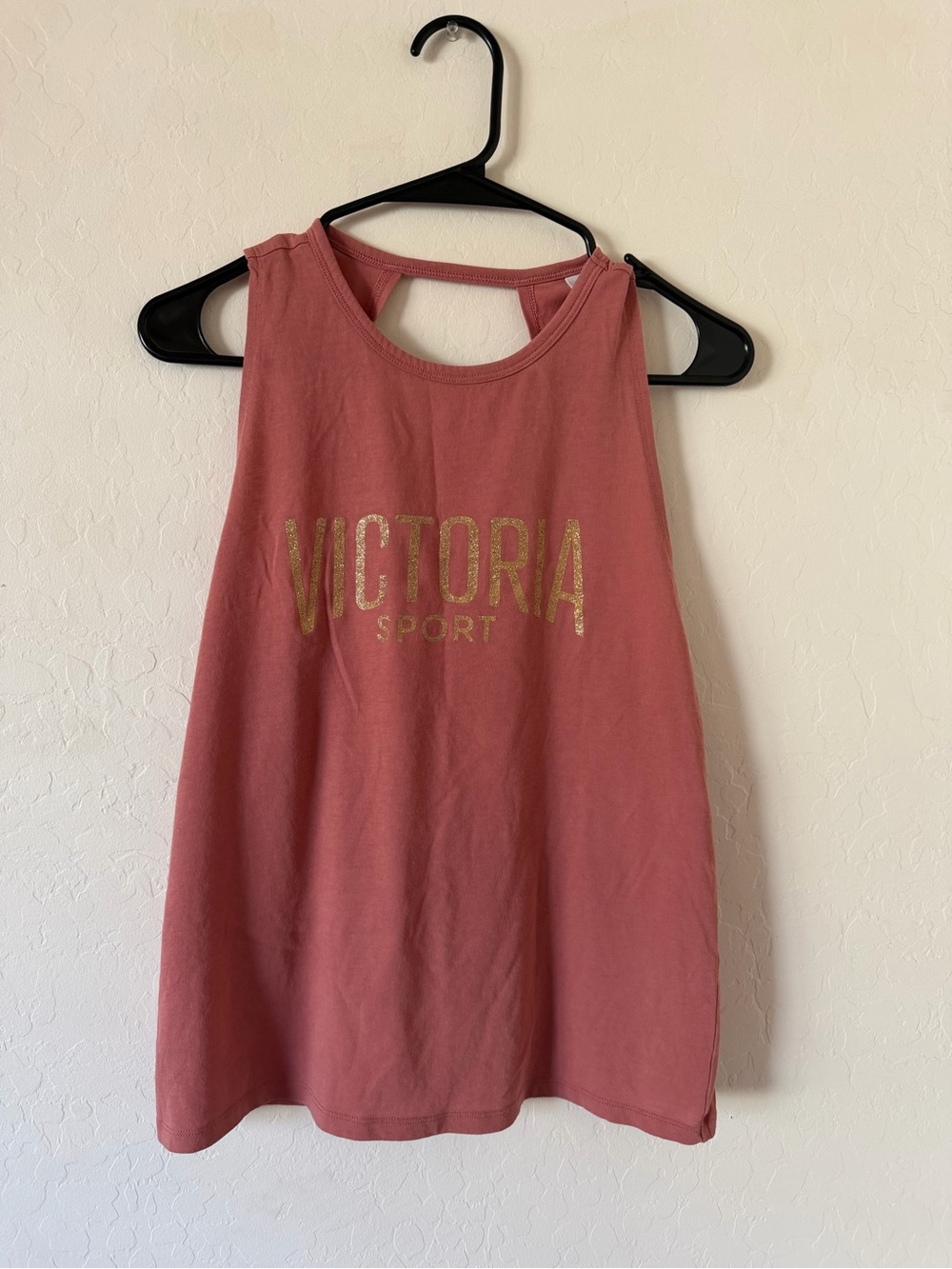 Victoria Sport Women's Oversized Rose Tank with Gold Logo